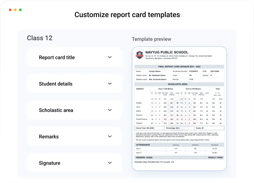 Report Card Template